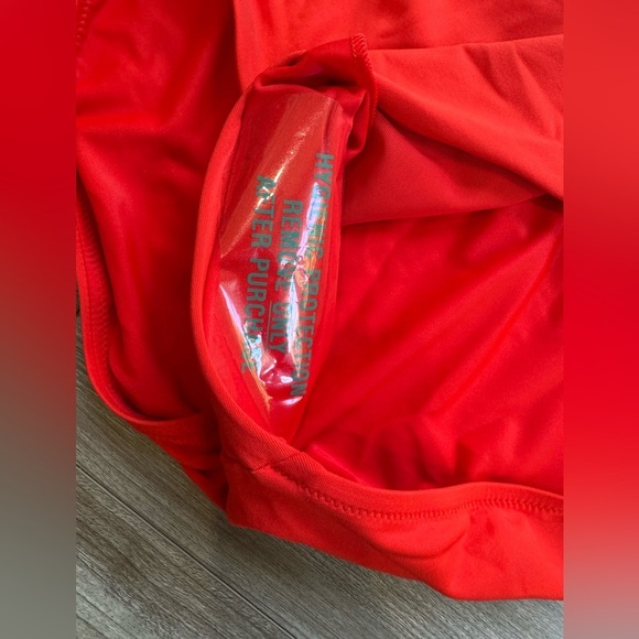 CALIA TRIANGLE STRAPPY BACK ONE PIECE SWIM BATHING SUIT SZ 4 (A-C) FRESH RED NWT - Picture 6 of 10